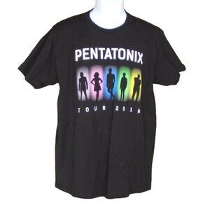 PENTATONIX Concert Tshirt, L, 2 sided, 2016, Black, Short sleeve, Color Columns